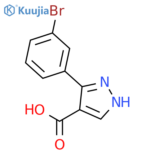 3-(3-Bromophenyl)-1H-pyrazole-4-carboxylic acid structure