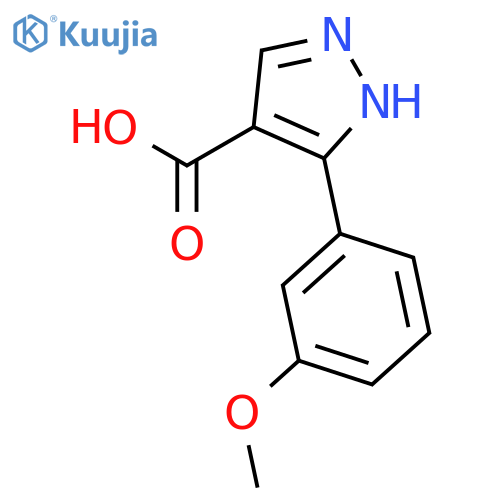 3-(3-methoxyphenyl)-1H-pyrazole-4-carboxylic acid structure