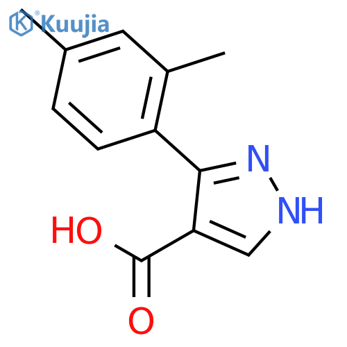 3-(2,4-Dimethylphenyl)-1H-pyrazole-4-carboxylic acid structure