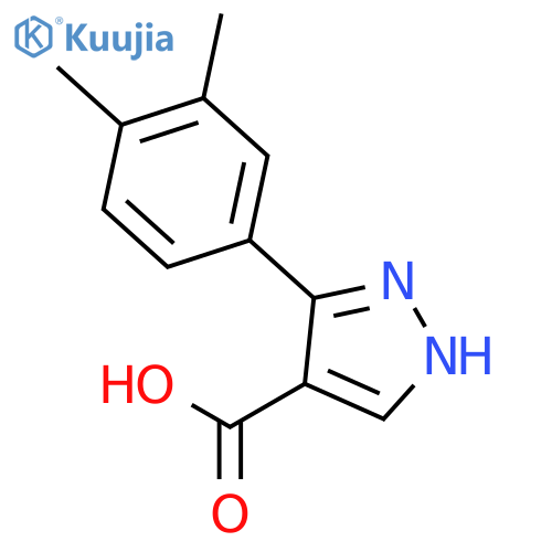 5-(3,4-dimethylphenyl)-1H-pyrazole-4-carboxylic acid structure