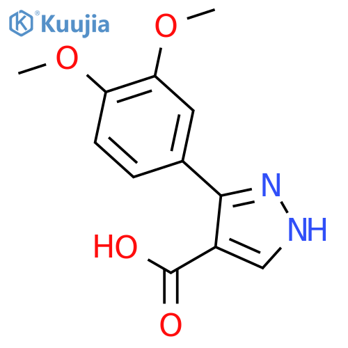 3-(3,4-Dimethoxyphenyl)-1H-pyrazole-4-carboxylic Acid structure