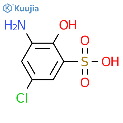 3-Amino-5-chloro-2-hydroxybenzenesulfonic acid structure