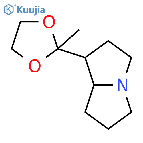 1H-Pyrrolizine, hexahydro-1-(2-methyl-1,3-dioxolan-2-yl)- structure