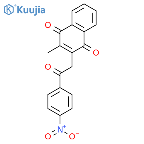2-Methyl-3-2-(4-nitrophenyl)-2-oxoethylnaphthoquinone structure
