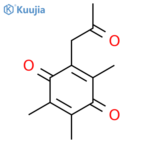 2,5-Cyclohexadiene-1,4-dione, 2,3,5-trimethyl-6-(2-oxopropyl)- structure