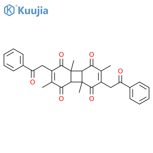 1,4,5,8-Biphenylenetetrone,4a,4b,8a,8b-tetrahydro-2,4a,6,8a-tetramethyl-3,7-bis(2-oxo-2-phenylethyl)- structure
