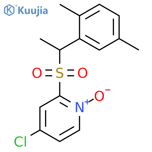PYRIDINE, 4-CHLORO-2-[[1-(2,5-DIMETHYLPHENYL)ETHYL]SULFONYL]-, 1-OXIDE structure