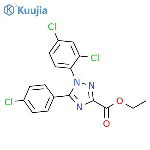 1H-1,2,4-Triazole-3-carboxylicacid, 5-(4-chlorophenyl)-1-(2,4-dichlorophenyl)-, ethyl ester structure