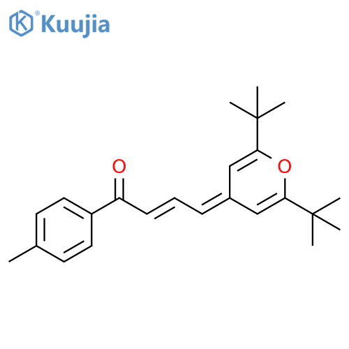 2-Buten-1-one,4-[2,6-bis(1,1-dimethylethyl)-4H-pyran-4-ylidene]-1-(4-methylphenyl)-,(E)- structure