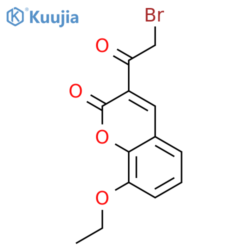 3-(Bromoacetyl)-8-ethoxy-2H-1-benzopyran-2-one structure