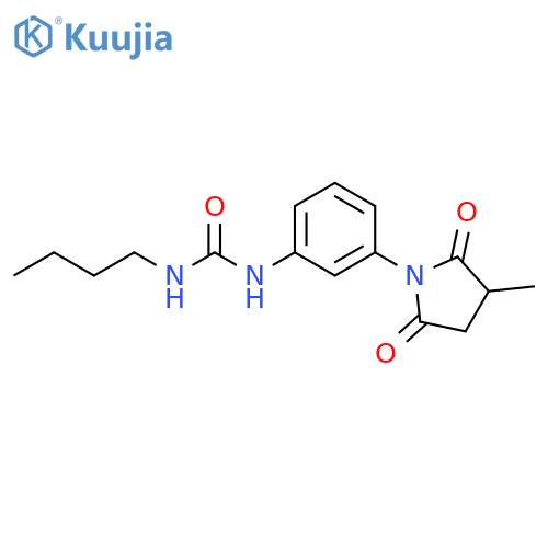 Urea, N-butyl-N'-[3-(3-methyl-2,5-dioxo-1-pyrrolidinyl)phenyl]- structure