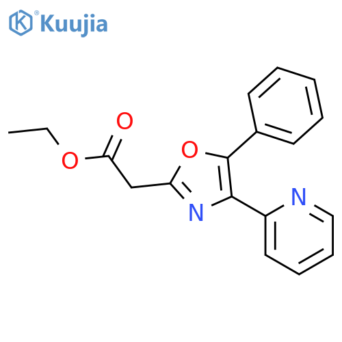 2-OXAZOLEACETIC ACID, 5-PHENYL-4-(2-PYRIDINYL)-, ETHYL ESTER structure