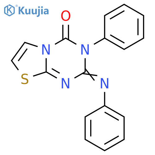 4H-Thiazolo[3,2-a]-1,3,5-triazin-4-one, 2,3-dihydro-3-phenyl-2-(phenylimino)- structure