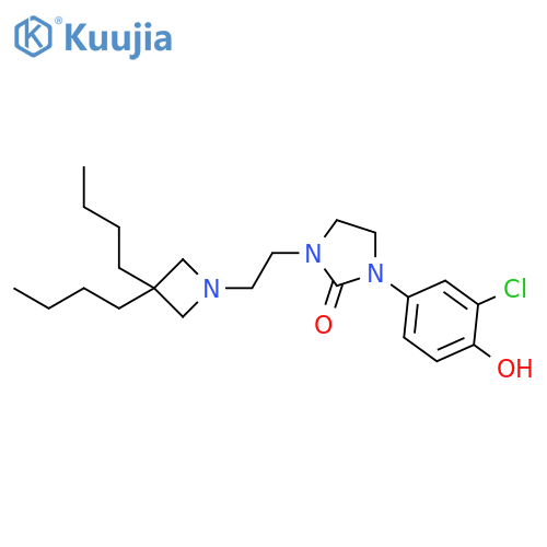 2-Imidazolidinone,1-(3-chloro-4-hydroxyphenyl)-3-[2-(3,3-dibutyl-1-azetidinyl)ethyl]- structure