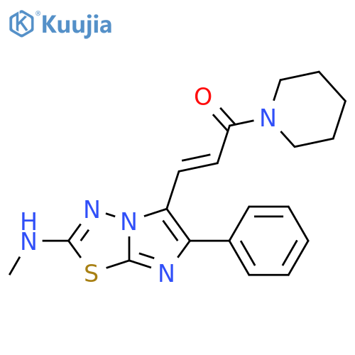 Piperidine, 1-[3-[2-(methylamino)-6-phenylimidazo[2,1-b]-1,3,4-thiadiazol-5-yl]-1-oxo-2-propenyl]-, (E)- (9CI) structure