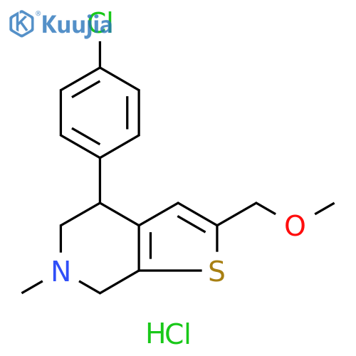 Thieno[2,3-c]pyridine,4-(4-chlorophenyl)-4,5,6,7-tetrahydro-2-(methoxymethyl)-6-methyl-,hydrochloride structure
