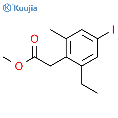 BENZENEACETIC ACID, 2-ETHYL-4-IODO-6-METHYL-, METHYL ESTER structure