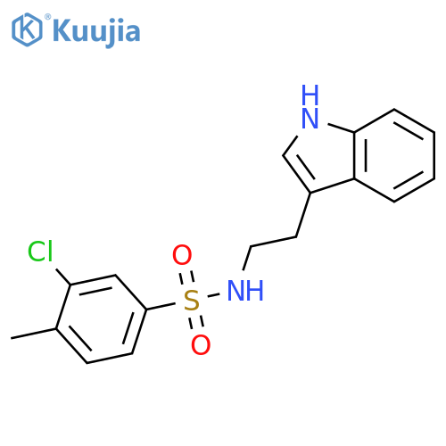 BENZENESULFONAMIDE, 3-CHLORO-N-[2-(1H-INDOL-3-YL)ETHYL]-4-METHYL- structure