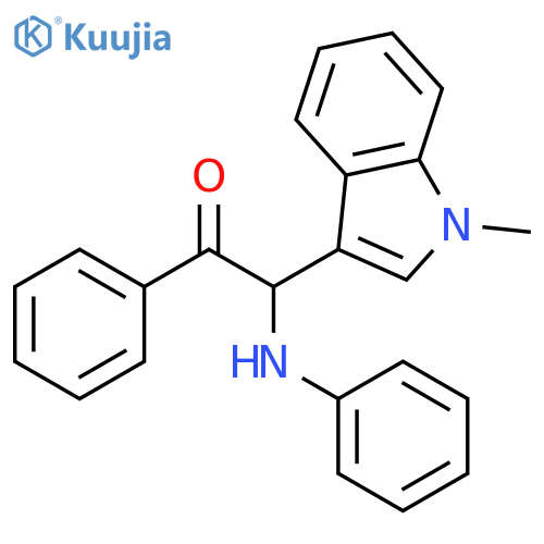 Ethanone, 2-(1-methyl-1H-indol-3-yl)-1-phenyl-2-(phenylamino)- structure