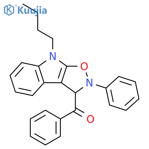 Methanone, (8-butyl-3,8-dihydro-2-phenyl-2H-isoxazolo[5,4-b]indol-3-yl)phenyl- structure