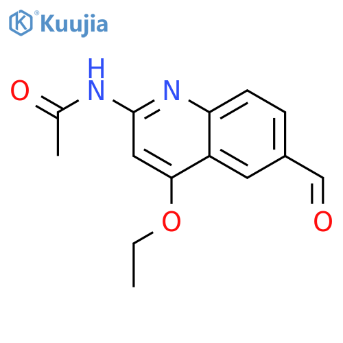 ACETAMIDE, N-(4-ETHOXY-6-FORMYL-2-QUINOLINYL)- structure