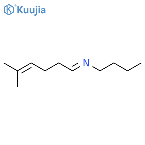 1-Butanamine, N-(5-methyl-4-hexenylidene)- structure