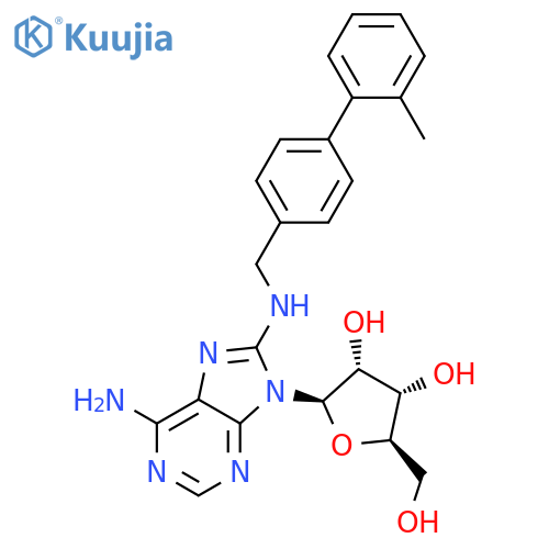 Adenosine, 8-[[(2'-methyl[1,1'-biphenyl]-4-yl)methyl]amino]- structure