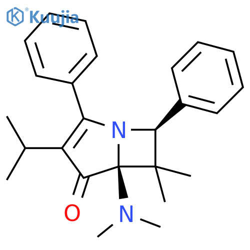 1-Azabicyclo[3.2.0]hept-2-en-4-one, 5-(dimethylamino)-6,6-dimethyl-3-(1-methylethyl)-2,7-diphenyl-, cis- (9CI) structure