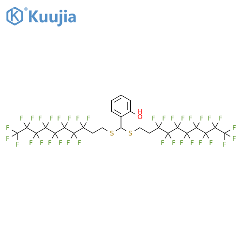 Phenol,2-[bis[(3,3,4,4,5,5,6,6,7,7,8,8,9,9,10,10,10-heptadecafluorodecyl)thio]methyl]- structure
