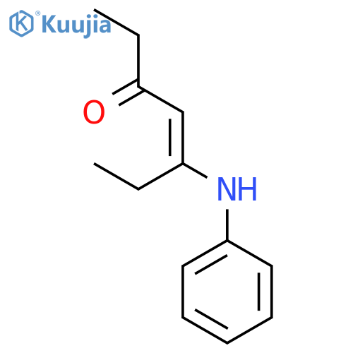 4-Hepten-3-one, 5-(phenylamino)- structure