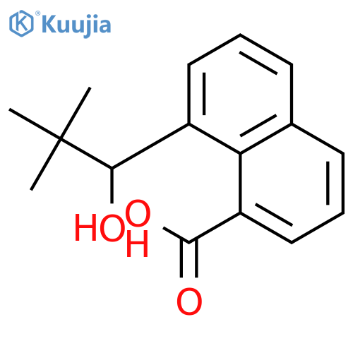 1-NAPHTHALENECARBOXYLIC ACID, 8-(1-HYDROXY-2,2-DIMETHYLPROPYL)- structure