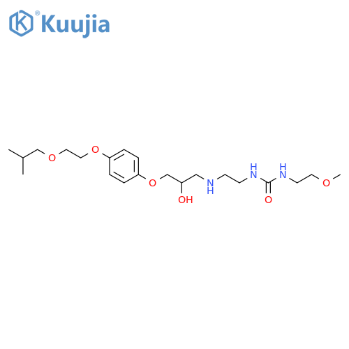 Urea,N-[2-[[2-hydroxy-3-[4-[2-(2-methylpropoxy)ethoxy]phenoxy]propyl]amino]ethyl]-N'-(2-methoxyethyl)- structure