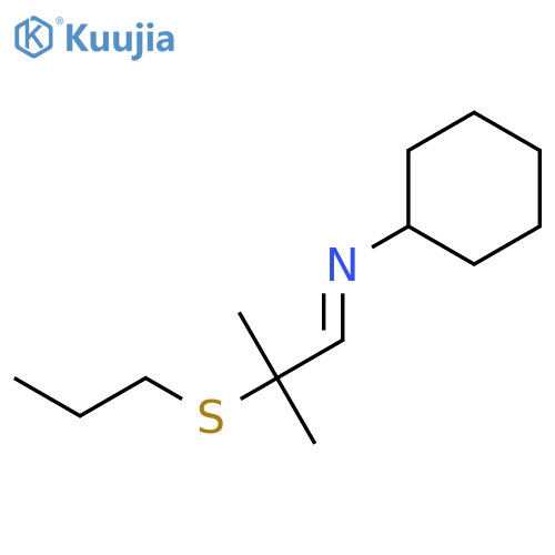 Cyclohexanamine, N-[2-methyl-2-(propylthio)propylidene]- structure