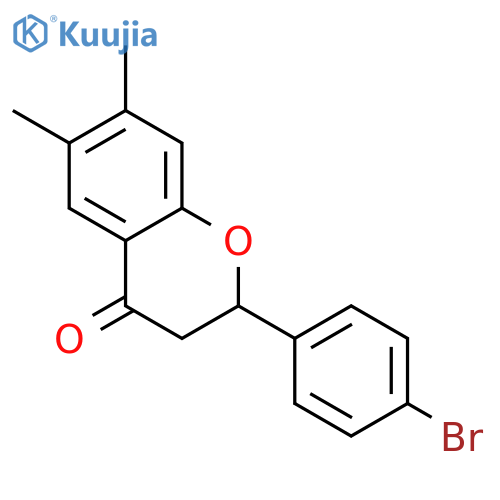 4H-1-Benzopyran-4-one, 2-(4-bromophenyl)-2,3-dihydro-6,7-dimethyl- structure