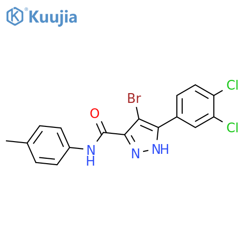 1H-Pyrazole-3-carboxamide, 4-bromo-5-(3,4-dichlorophenyl)-N-(4-methylphenyl)- structure