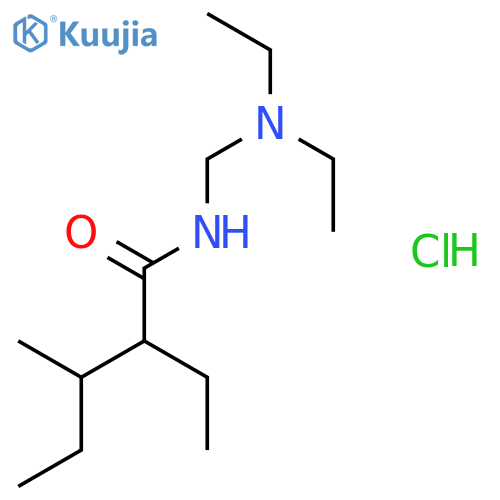 N-[(diethylamino)methyl]-2-ethyl-3-methylpentanamide hydrochloride structure