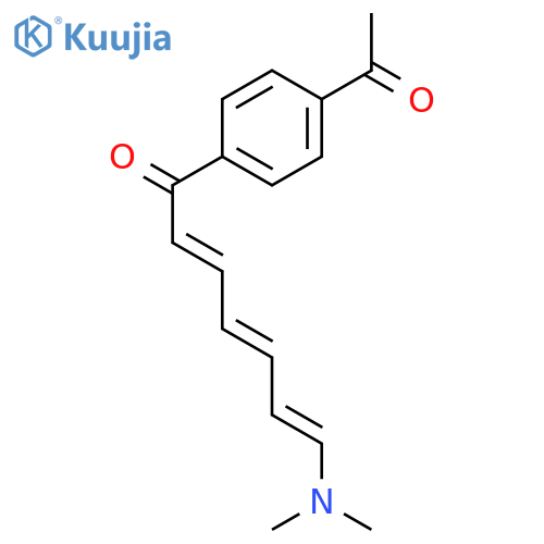 2,4,6-Heptatrien-1-one, 1-(4-acetylphenyl)-7-(dimethylamino)- structure