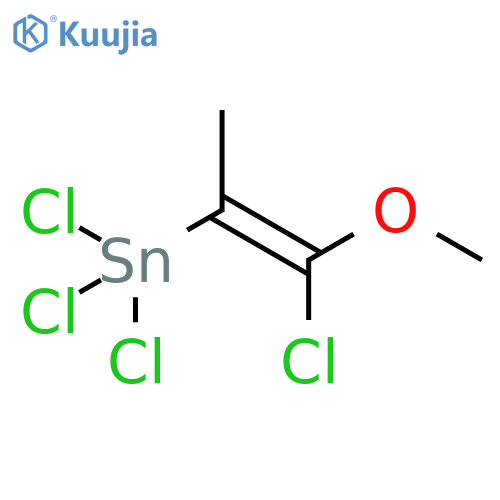 Stannane, trichloro(2-chloro-2-methoxy-1-methylethenyl)-, (Z)- structure