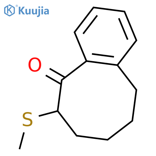 5(6H)-Benzocyclooctenone, 7,8,9,10-tetrahydro-6-(methylthio)- structure