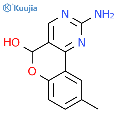 5H-[1]Benzopyrano[4,3-d]pyrimidin-5-ol, 2-amino-9-methyl- structure