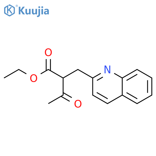 2-Quinolinepropanoicacid, a-acetyl-, ethyl ester structure