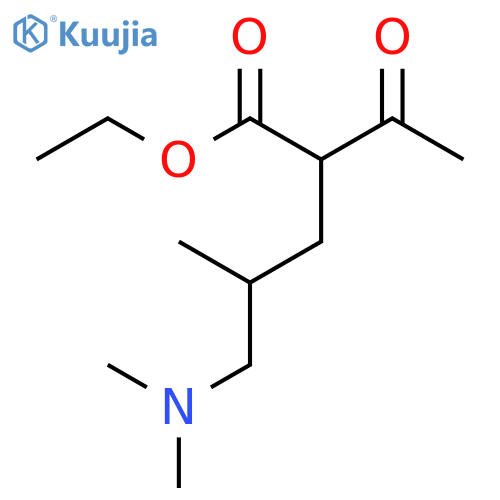 Pentanoic acid, 2-acetyl-5-(dimethylamino)-4-methyl-, ethyl ester structure