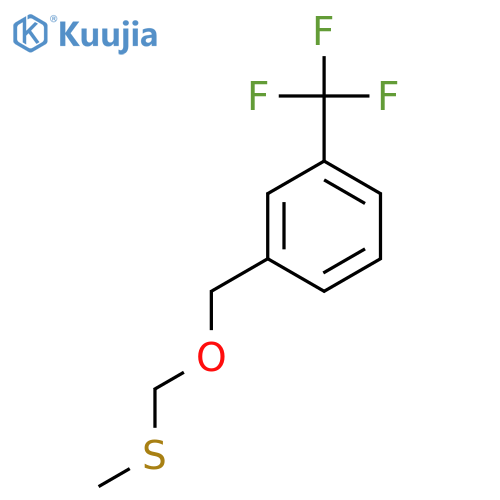 Benzene, 1-[[(methylthio)methoxy]methyl]-3-(trifluoromethyl)- structure