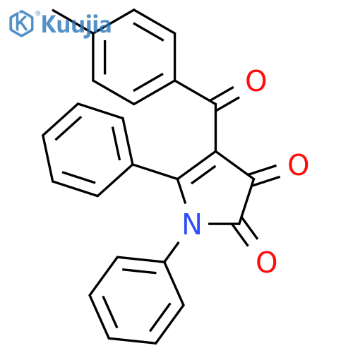 1H-PYRROLE-2,3-DIONE, 4-(4-METHYLBENZOYL)-1,5-DIPHENYL- structure