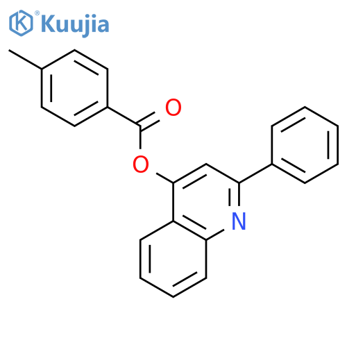 Benzoic acid, 4-methyl-, 2-phenyl-4-quinolinyl ester structure