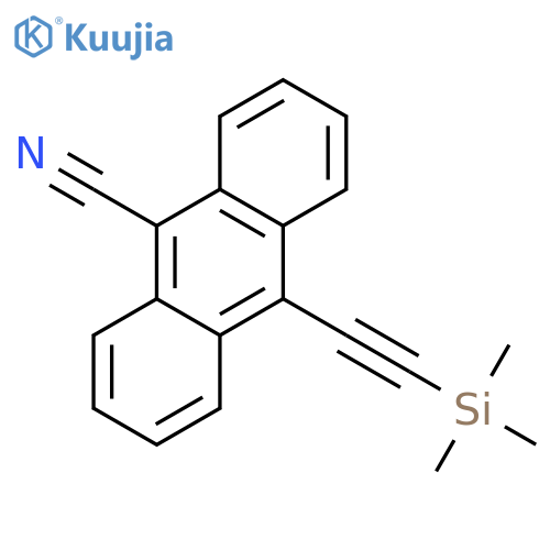 9-ANTHRACENECARBONITRILE, 10-[(TRIMETHYLSILYL)ETHYNYL]- structure