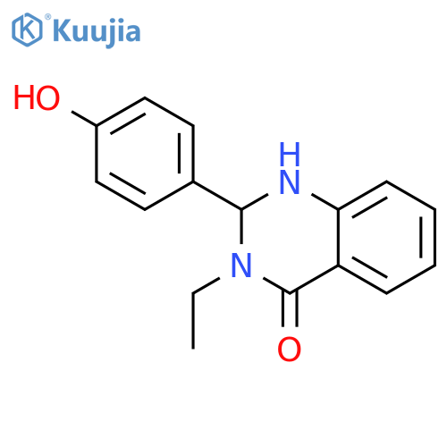 4(1H)-QUINAZOLINONE, 3-ETHYL-2,3-DIHYDRO-2-(4-HYDROXYPHENYL)- structure