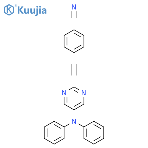 BENZONITRILE, 4-[[5-(DIPHENYLAMINO)-2-PYRIMIDINYL]ETHYNYL]- structure