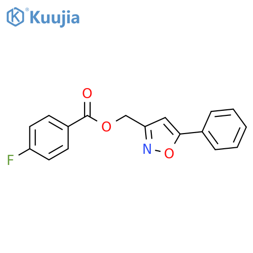(5-phenyl-1,2-oxazol-3-yl)methyl 4-fluorobenzoate structure