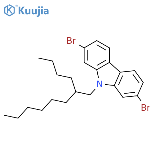 9H-CARBAZOLE, 2,7-DIBROMO-9-(2-BUTYLOCTYL)- structure